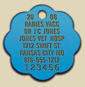 #322  ALUMINUM-BLUE ROSETTE
