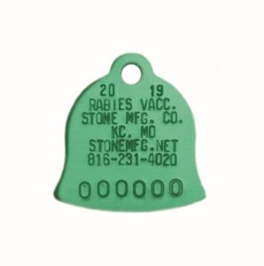 #443  ALUMINUM-1 INCH MINI GREEN BELL