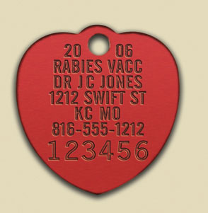 #411  ALUMINUM-1 INCH MINI RED HEART